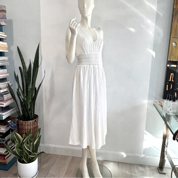 Seaspice Bohemian Peruvian Cotton Halter Dress - Picture 11 of 15